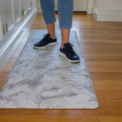 1'8"x5' FloorPops Aegean Anti-Fatigue Comfort Long Floor Mat Gray - Brewster