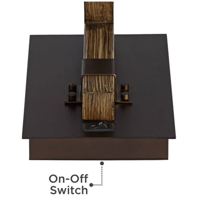 Franklin Iron Works Tribeca Rustic Farmhouse Table Lamp 25" High Metal With USB Charging Port Light Mica Drum Shade For Bedroom Living Room Bedside 6 Franklin Iron Works Tribeca Rustic Farmhouse Table Lamp 25" High Metal With USB Charging Port Light Mica Drum Shade For Bedroom Living Room Bedside - Image 4