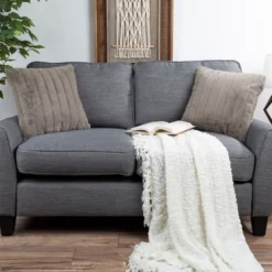 17” Plush Pillows – Set Of 2 Gray Channel Striped Square Accent Pillow Inserts And Covers – For Bedroom Or Living Room By Lavish Home 9 17” Plush Pillows – Set Of 2 Gray Channel Striped Square Accent Pillow Inserts And Covers – For Bedroom Or Living Room By Lavish Home -Home Decoration Series GUEST 971ede2b bb13 4656 b0bc 863f54dfe2a6