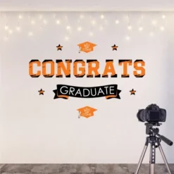 Big Dot Of Happiness Orange Graduation Party Photo Backdrop - Wall Decals -Home Decoration Series GUEST 97bd6496 a5e0 4c5a 8853 f1f6f37ffdf0