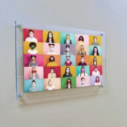 Azar Displays Floating Acrylic Wall Frame With Silver Stand Off Caps: 9" X 12" Graphic Size, Overall Frame Size: 13" X 16" -Home Decoration Series GUEST 97e2e3ed f435 4c05 be11 069c54af690d