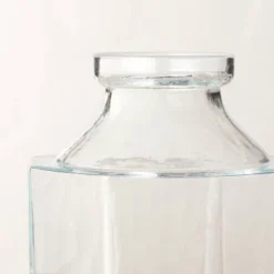 Octagonal Clear Glass Bottle Vase - Hearth & Hand™ With Magnolia -Home Decoration Series GUEST 99423c65 7cc3 45d1 a0be 06e5f32a1a79