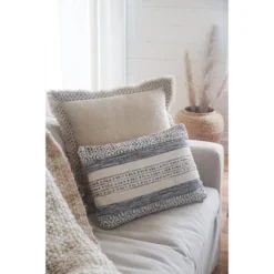 Hand Quilted Border 20x20 Pillow Cover - Anaya