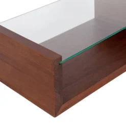 18" X 6" Holt Wood/Glass Decorative Wall Shelf Walnut Brown - Kate & Laurel All Things Decor -Home Decoration Series GUEST 99890658 c9d5 4619 b5dc 2a3cd4026033