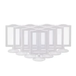 Okuna Outpost Double Sided Pedestal Picture Frames For 4x6 Inch Photos (White, 10 Pack) -Home Decoration Series GUEST 9d82b914 bcb1 4a69 893b 867827068fa0