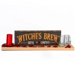 National Tree Company 24" Halloween "Witches Brew" Wood Wall Sign -Home Decoration Series GUEST 9d9678e3 b41b 4065 8225 a6bba4d45c79