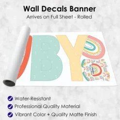 Big Dot Of Happiness Hello Rainbow - Peel And Stick Boho Baby Shower Standard Banner Wall Decals - Baby -Home Decoration Series GUEST 9ef06937 f6b6 40e2 b320 9081de3a48c7