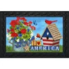 I Love America Patriotic Doormat Indoor Outdoor 30" X 18" Briarwood Lane