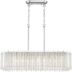 Possini Euro Design Mirabell Chrome Linear Island Pendant Chandelier 34" Wide Modern LED Clear Glass Crystal 6-Light Fixture For Dining Room Kitchen 12 Possini Euro Design Mirabell Chrome Linear Island Pendant Chandelier 34" Wide Modern LED Clear Glass Crystal 6-Light Fixture For Dining Room Kitchen -Home Decoration Series GUEST a06855f6 6b6f 4844 9d9b 268029fc375e