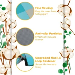 Costway 58'' Toddler Foam Play Mat Baby Folding Activity Floor Mat Home Daycare School -Home Decoration Series GUEST a07b8608 d508 46b1 bdb6 75f7f267e3a7