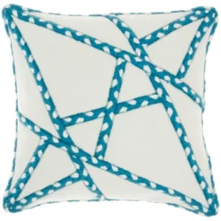 18"x18" Woven Braided Geometric Outdoors Square Throw Pillow - Mina Victory 23 18"x18" Woven Braided Geometric Outdoors Square Throw Pillow - Mina Victory -Home Decoration Series GUEST a34a6fa4 60b8 4e2e 9635 f8726c91a36c