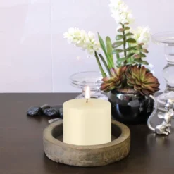 6pk Unscented Flat Top Smooth Pillar Candles Ivory - Stonebriar Collection -Home Decoration Series GUEST a40147db a13a 4a6b a7de bbae6eb03417