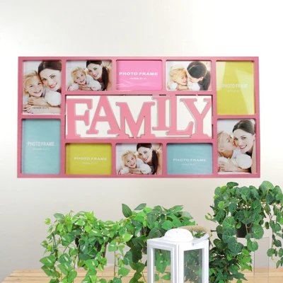Northlight 28.75" Pink "Family" Collage Photo Picture Frame Wall Decoration 3 Northlight 28.75" Pink "Family" Collage Photo Picture Frame Wall Decoration