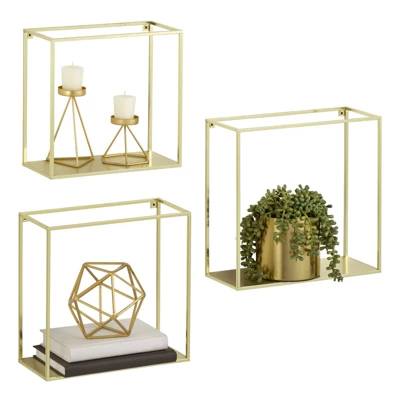 MDesign Metal Floating Wall Mount Vertical Display Frames, Set Of 3 6 MDesign Metal Floating Wall Mount Vertical Display Frames, Set Of 3 - Image 4