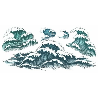 Great Wave Peel And Stick Giant Wall Decal - RoomMates 4 Great Wave Peel And Stick Giant Wall Decal - RoomMates - Image 2