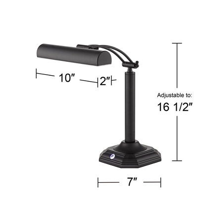 360 Lighting Grady Traditional Piano Banker Desk Lamp 16 1/2" High Black LED Adjustable Bronze Metal Shade For Bedroom Bedside Nightstand Kids Desk 10 360 Lighting Grady Traditional Piano Banker Desk Lamp 16 1/2" High Black LED Adjustable Bronze Metal Shade For Bedroom Bedside Nightstand Kids Desk - Image 8