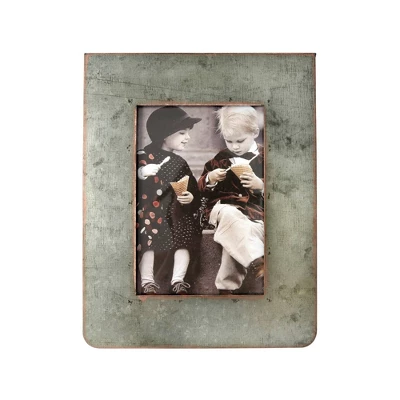 7.25" X 9.75" Galvanized 2-Sided Standing Picture Single Frame - Storied Home 5 7.25" X 9.75" Galvanized 2-Sided Standing Picture Single Frame - Storied Home - Image 3