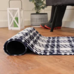 2'x3' ColorStar Hook Knit Door Mat Navy - Bungalow Flooring -Home Decoration Series GUEST a7b298ef 1d9f 4677 bb3f 297dca479e8c