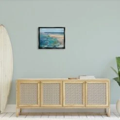 Stupell Industries Abstract Beach Landscape Pastel Cubism Painting