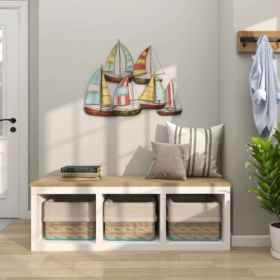 Coastal Metal Transportation Wall Decor Multi Colored - Olivia & May 15 Coastal Metal Transportation Wall Decor Multi Colored - Olivia & May - Image 13