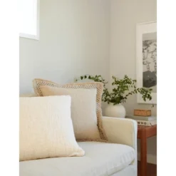 Hand Quilted Border 20x20 Pillow Cover - Anaya -Home Decoration Series GUEST a8b03279 4e41 4006 b334 d6060d27c10c