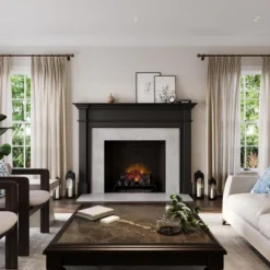 Modern Ember Lakeport Traditional Wood Fireplace Mantel Surround Kit -Home Decoration Series GUEST a9214227 9f34 47e2 a215 360afc3fe158