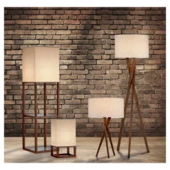 63" Brooklyn Floor Lamp Walnut - Adesso -Home Decoration Series GUEST a9699068 7e41 4fe4 93fa 1b23c38c6067