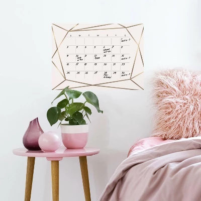 Blush Beauty Dry Erase Calendar Peel And Stick Giant Wall Decal Pink/Gold - RoomMates 4 Blush Beauty Dry Erase Calendar Peel And Stick Giant Wall Decal Pink/Gold - RoomMates - Image 2