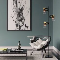 67.25" Echo Black Painted Metal Mesh Three Drum Shade Candlestick Floor Lamp - River Of Goods 12 67.25" Echo Black Painted Metal Mesh Three Drum Shade Candlestick Floor Lamp - River Of Goods -Home Decoration Series GUEST ae75d2bd d716 4a3a 9fa0 04a693cddeab