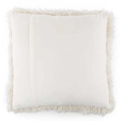 Fuzzy Oversized Throw Pillow - Shag Faux Fur Glam Decor - Plush Square Accent Or Floor Pillow For Bedroom, Living Room, Or Dorm By Lavish Home (Beige) 5 Fuzzy Oversized Throw Pillow - Shag Faux Fur Glam Decor - Plush Square Accent Or Floor Pillow For Bedroom, Living Room, Or Dorm By Lavish Home (Beige) - Image 3