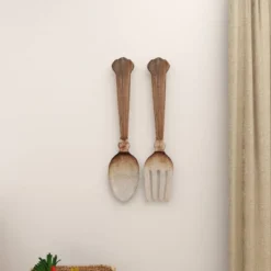 Metal Utensils Spoon And Fork Wall Decor Set Of 2 Brown - Olivia & May -Home Decoration Series GUEST aec5f123 8da6 484b bb42 0debd51d897a