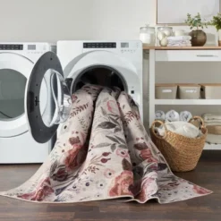 Nourison Washables Floral Indoor Non-Skid Area Rug -Home Decoration Series GUEST af723828 ca26 4a6e 9021 beaac47ce03d