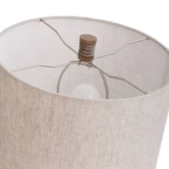 Round Moulded Table Lamp With Ribbed Wood - StyleCraft -Home Decoration Series GUEST b052bf32 02dd 4c7c 9e65 935cee1379cb