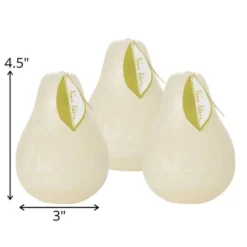 Melon White Pear Candles - Set Of 3 -Home Decoration Series GUEST b09299b8 1409 4583 9ddf 1d09f19582e2