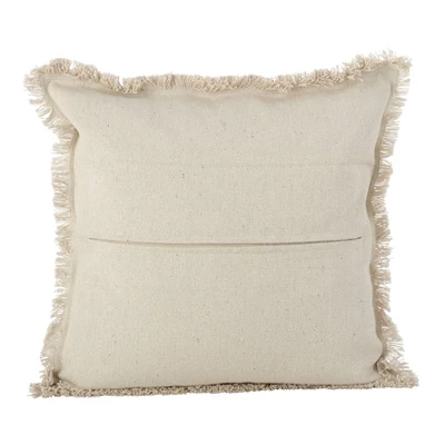 20"x20" Oversize Aztec Print Square Throw Pillow With Fringes Gray - Saro Lifestyle 3 20"x20" Oversize Aztec Print Square Throw Pillow With Fringes Gray - Saro Lifestyle