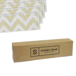 SussexHome Traverse Design Cotton Anti-Slip Stair Treads, 9” X 28“ -Home Decoration Series GUEST b32a7e51 c724 49d9 b6db a0ddf550e832