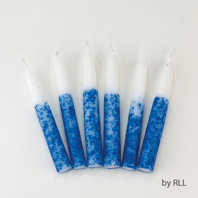 Rite Lite 12ct Shabbat Candles 9" - White/Blue 3 Rite Lite 12ct Shabbat Candles 9" - White/Blue