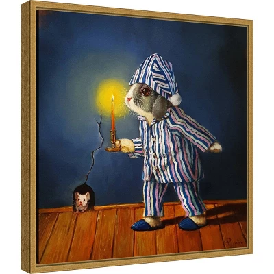 16" X 16" The Night Before Christmas Mouse By Lucia Heffernan Framed Canvas Wall Art - Amanti Art 3 16" X 16" The Night Before Christmas Mouse By Lucia Heffernan Framed Canvas Wall Art - Amanti Art