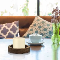 6pk Unscented Flat Top Smooth Pillar Candles Ivory - Stonebriar Collection -Home Decoration Series GUEST b678ec2e 07fa 4721 8244 f2ec57bc48b7