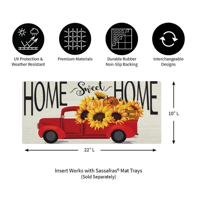 Evergreen Harvest Red Truck Sassafras Indoor Outdoor Switch Doormat 1'10"x10" Off-White 3 Evergreen Harvest Red Truck Sassafras Indoor Outdoor Switch Doormat 1'10"x10" Off-White