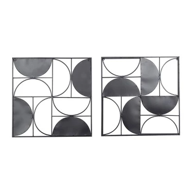 Set Of 2 Contemporary Metal Wall Decors Brown - Olivia & May 6 Set Of 2 Contemporary Metal Wall Decors Brown - Olivia & May - Image 4
