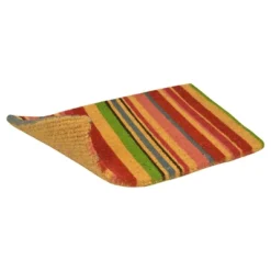 1'6"x2'6" Stripes Coir Mat Doormat - HomeTrax