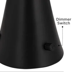 360 Lighting Karl Modern Table Lamps 28 1/4" Tall Set Of 2 Black Metal With USB And AC Power Outlet In Base White Drum Shade For Bedroom Living Room -Home Decoration Series GUEST ba726f33 1b71 4a7b b9f5 fbc87490b5eb