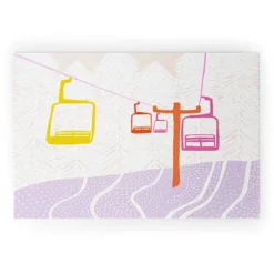 SunshineCanteen Chairlift Looped Vinyl Welcome Mat - Society6 -Home Decoration Series GUEST bd1784d4 012b 4f48 acb2 56025eb813e0