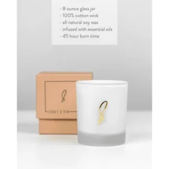 Craft & Kin White Frosted Scented Soy Candles -Home Decoration Series GUEST bfcb8295 b7c7 4ff4 b596 7303f9f22645