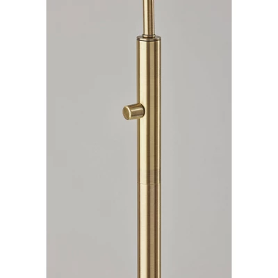 Cove Floor Lamp Antique Brass - Adesso 5 Cove Floor Lamp Antique Brass - Adesso - Image 3