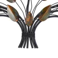 14" X 47" Metal Leaf Wall Decor Brown - Olivia & May -Home Decoration Series GUEST c3426b73 362a 46dd 9a6b e7a3a7549025