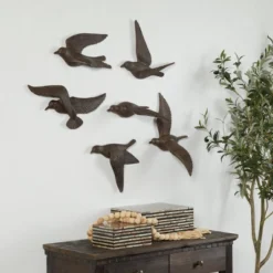 Set Of 6 Polystone Bird Floating Wall Decors - Olivia & May -Home Decoration Series GUEST c461284b d38f 47bd bc7e 300c63ff9fb7