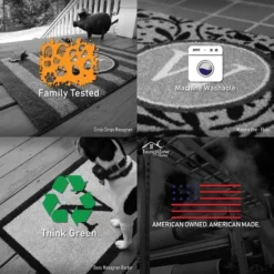 2'x3' ColorStar Hook Knit Door Mat Navy - Bungalow Flooring -Home Decoration Series GUEST c6b6a7a9 4eb4 46e4 adb5 94b131214201