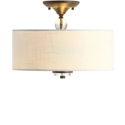 15" Metal/Crystal Marc Semi Flush Mount (Includes Energy Efficient Light Bulb) - JONATHAN Y 7 15" Metal/Crystal Marc Semi Flush Mount (Includes Energy Efficient Light Bulb) - JONATHAN Y - Image 5